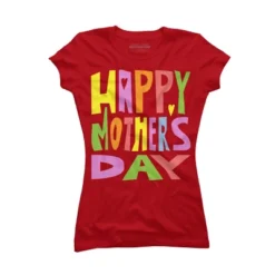 Junior's Design By Humans Happy Mother's Day Colorful Text By Yunta T-Shirt -Agnes Orinda Shop GUEST 56f6e70d 01af 4a99 9c56 c98cd7df4cb1