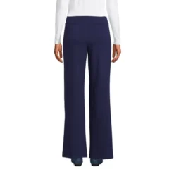 Lands' End Women's Starfish Mid Rise Wide Leg Pull On Pants