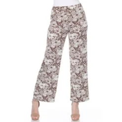 Women's Floral Paisley Wide Leg Palazzo Pants - White Mark -Agnes Orinda Shop GUEST 5f2db89e 60d8 452c 92a3 39900c6a5afe