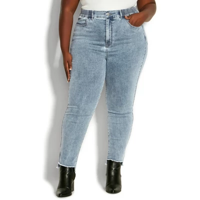 Women's Plus Size So Comfy Ankle Jean - Ltws | AVENUE 6 Women's Plus Size So Comfy Ankle Jean - Ltws | AVENUE - Image 6