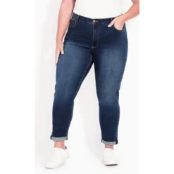 Women's Plus Size Stretch Girlfriend Jean Mid Wash - Average | AVENUE -Agnes Orinda Shop GUEST 61ecdbd8 3698 4259 b948 3b7a5092af94