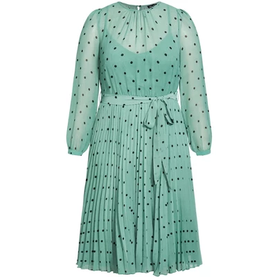 Women's Plus Size Bella Dress - Sage | CITY CHIC 2 Women's Plus Size Bella Dress - Sage | CITY CHIC - Image 2