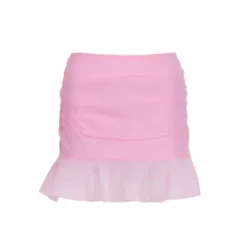 Women's Ruched Ruffle Mini Skirt - Begonia Pink -Agnes Orinda Shop GUEST 6678003b 3897 4913 aea4 482c6917b9a4
