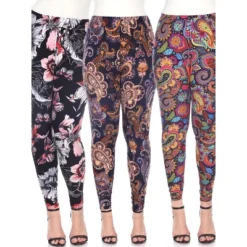 Women's Pack Of 3 Plus Size Leggings - One Size Fits Most Plus - White Mark -Agnes Orinda Shop GUEST 668d0f4c 1983 4eb0 af72 82328a0982df