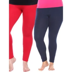 Women's Pack Of 2 Solid Leggings - One Size Fits Most - White Mark -Agnes Orinda Shop GUEST 679c5786 c4b9 45da 8e59 c6c42ec9f636
