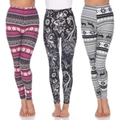 Women's Pack Of 3 Leggings - One Size Fits Most - White Mark -Agnes Orinda Shop GUEST 67e3c11e 4ee0 46ec a07a 381a4f82cf56