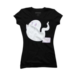 Junior's Design By Humans Boo Cute Ghost Halloween Cute Design By BoogieCreates T-Shirt -Agnes Orinda Shop GUEST 69f14ac1 7f52 436e 816f 9ea6477ceae7