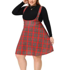 Agnes Orinda Plus Size Suspenders Skirts For Women A Line Mini Tartan Overall Pinafore Dress Suspender Skirt -Agnes Orinda Shop GUEST 6a633725 19bd 4641 8fb5 16452f65f3e4
