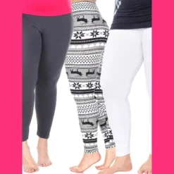 Women's Pack Of 3 Plus Size Leggings - One Size Fits Most Plus - White Mark -Agnes Orinda Shop GUEST 6b514d03 74d9 476c a8f4 5ee6f348ba27