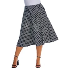 Womens Plus Size Black Diamond Print A Line Pocket Midi Skirt 6 Womens Plus Size Black Diamond Print A Line Pocket Midi Skirt -Agnes Orinda Shop GUEST 6c31edba b118 4b26 a2d9 1f460e1609ff