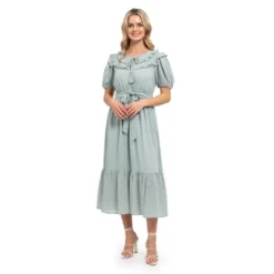 August Sky Women's Textured Midi Dress -Agnes Orinda Shop GUEST 6d322260 20e8 4d4c 936f fae6f396bfd4