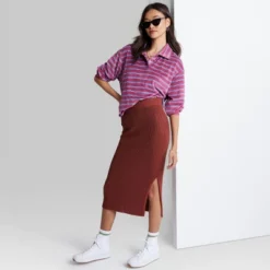 Women's Ascot + Hart Graphic Midi Knit Skirt - Brown 6 Women's Ascot + Hart Graphic Midi Knit Skirt - Brown -Agnes Orinda Shop GUEST 6d8f2df4 15d9 4874 9eb2 db372f3b8235