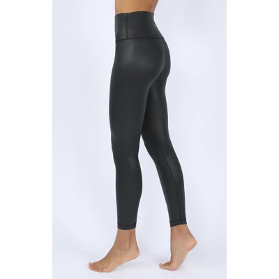 90 Degree By Reflex Womens Wonderlink High Waist Elastic Free Liquid Disco Foil Print Ankle Legging 2 90 Degree By Reflex Womens Wonderlink High Waist Elastic Free Liquid Disco Foil Print Ankle Legging - Image 2