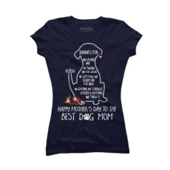 Junior's Design By Humans Happy Mothers Day Best Dog Mom Thanks By MiuMiuShop T-Shirt -Agnes Orinda Shop GUEST 6dbd567f b815 45e1 94fb 3c2c1fb6a172