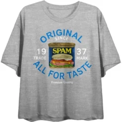 Spam Original All For Taste Women's Gray Heather Crop T-shirt -Agnes Orinda Shop GUEST 6fc26549 a0e7 45c0 b68a 48c665f9d7a3