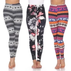 Women's Pack Of 3 Leggings - One Size Fits Most - White Mark -Agnes Orinda Shop GUEST 73482eeb 26d6 4a74 b08f 1ee8b34410d5