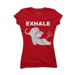 Junior's Design By Humans Exhale Elephant Beyond Yoga Meditation By JplusFunny T-Shirt -Agnes Orinda Shop GUEST 74c71d99 ec36 498f 88c6 6ca678aae8e2