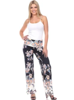 Women's Floral Paisley Printed Palazzo Pants - White Mark -Agnes Orinda Shop GUEST 75975af4 5f37 4562 a9c8 26f6f2ae0836