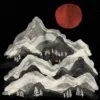 Junior's Design By Humans Blood Moon Lake Mountain By NDTank T-Shirt