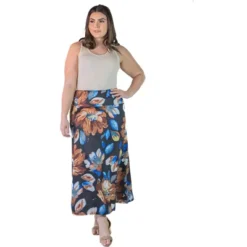 Plus Size Floral Pattern Elastic Waistband Ankle Length Maxi Skirt -Agnes Orinda Shop GUEST 784f736b be92 47a2 b8fa b25ffa18303e