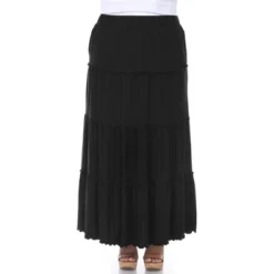 Plus Size Tiered Maxi Skirt -Agnes Orinda Shop GUEST 78a08650 c7f2 4ff3 8a5c c8b876c858f8