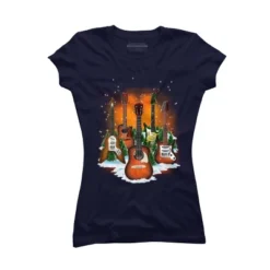 Junior's Design By Humans Christmas Guitars By Cashfish T-Shirt -Agnes Orinda Shop GUEST 799c35af 10dc 4e19 82e3 128923fa762f