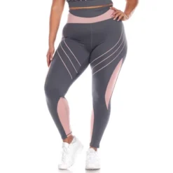 White Mark - Plus Size High-Waist Reflective Piping Fitness Leggings -Agnes Orinda Shop GUEST 7c19be41 d934 4356 89e6 4f920c239291