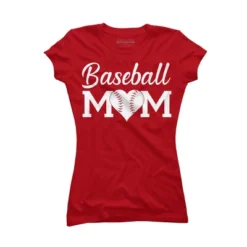 Junior's Design By Humans Baseball Mom Heart By Shirtpublic T-Shirt -Agnes Orinda Shop GUEST 7cd2ea50 2b61 4861 8cf1 739a884d36f1