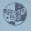 Bioworld Split Butterfly Day & Night Crew Neck Short Sleeve Light Blue Women's Night Shirt