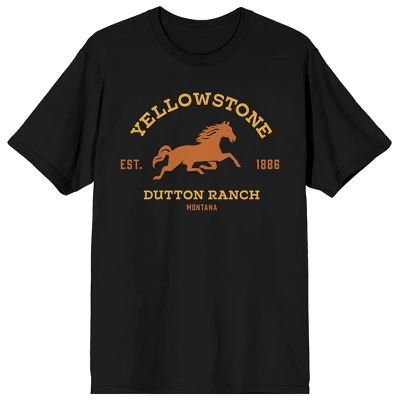Yellowstone Dutton Ranch Crew Neck Short Sleeve Black Men's T-shirt 3 Yellowstone Dutton Ranch Crew Neck Short Sleeve Black Men's T-shirt - Image 3