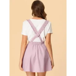 Allegra K Women's Ruffle Strap Solid A-line Flared Suspender Mini Skirt -Agnes Orinda Shop GUEST 8ad0ece2 35bc 4f9b 80b3 1a9ea0c5d4a0
