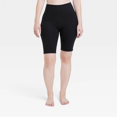 Women's Brushed Sculpt High-Rise Bike Shorts 10" - All In Motion™ 2 Women's Brushed Sculpt High-Rise Bike Shorts 10" - All In Motion™ - Image 2