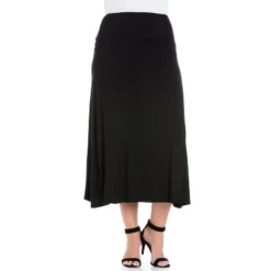 24seven Comfort Apparel Women's Elastic Waist Maxi Skirt -Agnes Orinda Shop GUEST 91ad1680 cd75 40e7 be6e de1457364285