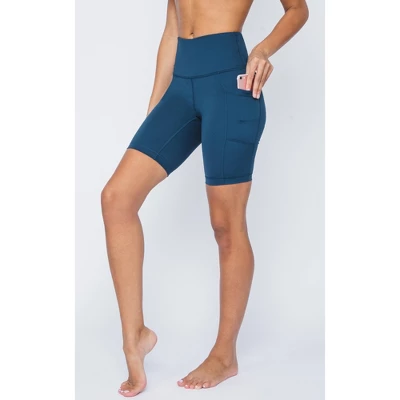 Yogalicious Womens Lux Polygiene Tribeca 9" High Waist Side Pocket Bike Short 4 Yogalicious Womens Lux Polygiene Tribeca 9" High Waist Side Pocket Bike Short - Image 4