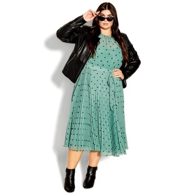 Women's Plus Size Bella Dress - Sage | CITY CHIC 4 Women's Plus Size Bella Dress - Sage | CITY CHIC - Image 4