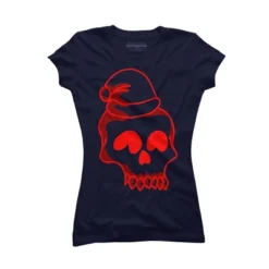 Junior's Design By Humans Christmas Love Skull By Genthebunny T-Shirt -Agnes Orinda Shop GUEST 9737a941 f8a2 48f4 9396 c3df59606a0d