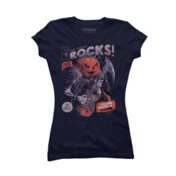 Junior's Design By Humans Rock Pumpkin By EduEly T-Shirt -Agnes Orinda Shop GUEST 9cc53e80 4ded 4c8f a36b cfabf9dbb1f7