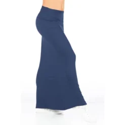 24seven Comfort Apparel Womens Comfortable Foldover Maxi Skirt