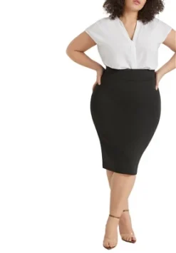 ELOQUII Women’s Plus Size Neoprene Pencil Skirt -Agnes Orinda Shop GUEST a210fa14 fa33 4a51 832b bea18d594426