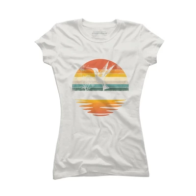 Junior's Design By Humans Hummingbird Vintage Retro Sunset Hummingbirds By JplusFunny T-Shirt 11 Junior's Design By Humans Hummingbird Vintage Retro Sunset Hummingbirds By JplusFunny T-Shirt - Image 11