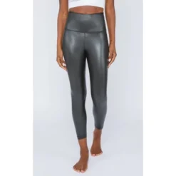 90 Degree By Reflex Womens Super High Waist Faux Leather Fleece Lined Ankle Leggings -Agnes Orinda Shop GUEST a9023643 40ca 4ba8 ba57 dd8452546e3f