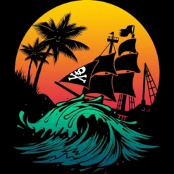 Junior's Design By Humans Welcome Summer From Pirates By NLKart T-Shirt