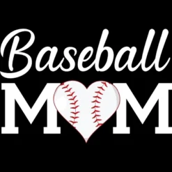 Junior's Design By Humans Baseball Mom Heart By Shirtpublic T-Shirt