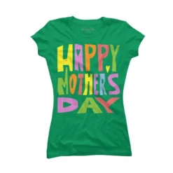 Junior's Design By Humans Happy Mother's Day Colorful Text By Yunta T-Shirt -Agnes Orinda Shop GUEST b20fda8e 804b 4c51 8f84 a4a585ecd40a