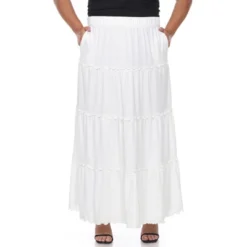 Plus Size Tiered Maxi Skirt -Agnes Orinda Shop GUEST b34f4a66 5c4a 4c25 b5e4 7376d7a6c8bf