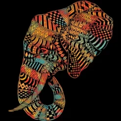 Junior's Design By Humans Elephant (Majestic) By Kase T-Shirt