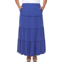 Plus Size Tiered Maxi Skirt -Agnes Orinda Shop GUEST b4abca0a bc60 4c05 9dca 5434ea388e2e
