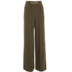 QUIZ Women's Olive Green Buckle Detail Palazzo Pant -Agnes Orinda Shop GUEST be71c835 648c 459c 910a 1700e4de056f