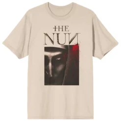 The Nun Scary Face Art Crew Neck Short Sleeve Women's Natural T-shirt -Agnes Orinda Shop GUEST c0e9dc27 8fe0 47f1 ab03 c39f8326cf3c