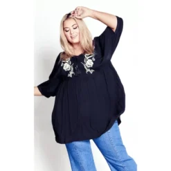 Women's Plus Size Arla Embroidered Tunic Dress - Black | AVEOLOGY 5 Women's Plus Size Arla Embroidered Tunic Dress - Black | AVEOLOGY -Agnes Orinda Shop GUEST c2b01520 1e58 4d85 b6f4 ad976fe97e21